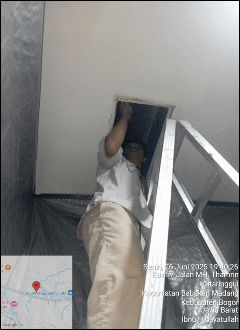 Proses modifikasi ducting plenum ritrun unit FCU ICU 16 Juni 2025