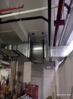 LT.BS Instalasi ducting exhaust fan sisi selatan 29/08/2022.