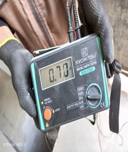 Test Meger kabel TM dari PLN untuk SLO