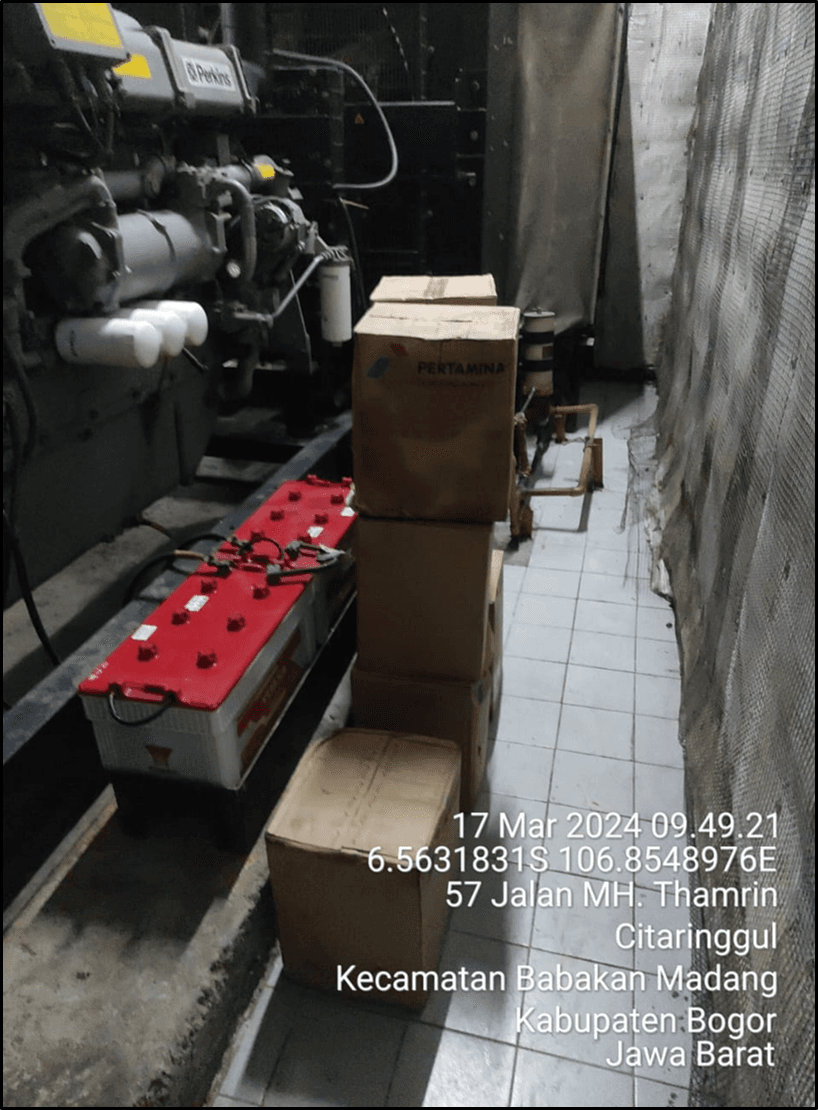 Proses loading material maintenance gesnet di area power house 17 maret 2024.