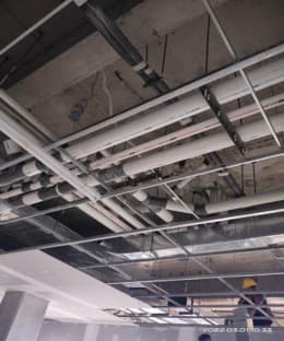 Instalasi ducting exhaust di NS ICU