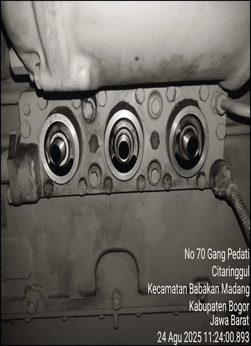 Proses pembersihan head filter oli 24 agustus 2025