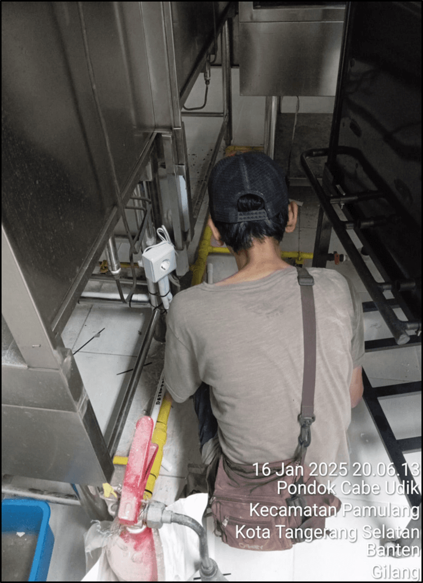 Penggantian STK & detetctor gas pada instalasi yang di bawah kompor 14/01/2025
